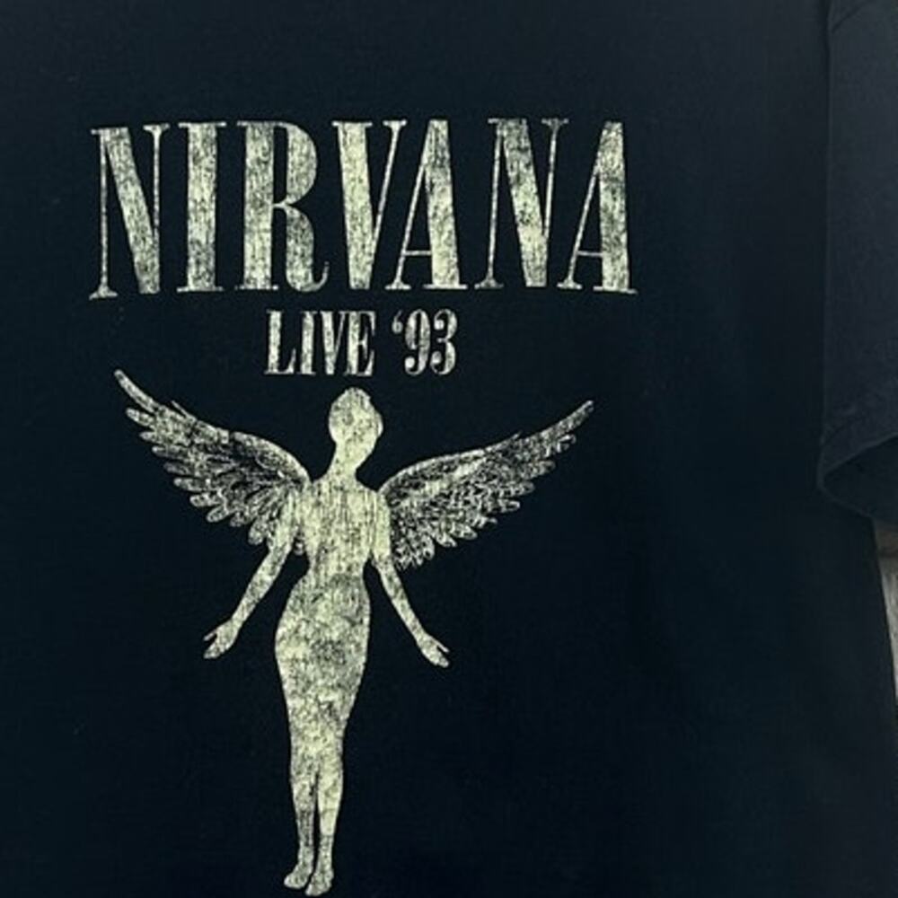 Nirvana Black Band Tee size L - Picture 7 of 9